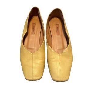 RACHEL COMEY Bombi Leather Square Toe Flat In Curry